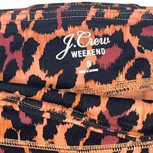J. Crew Weekend Leopard Print leggings in Orange and Black